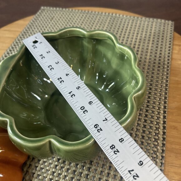 Whole Home Ceramic Pumpkin Gourd Serving Bowl With Lid Halloween Candy Dish 8” - Picture 4 of 7